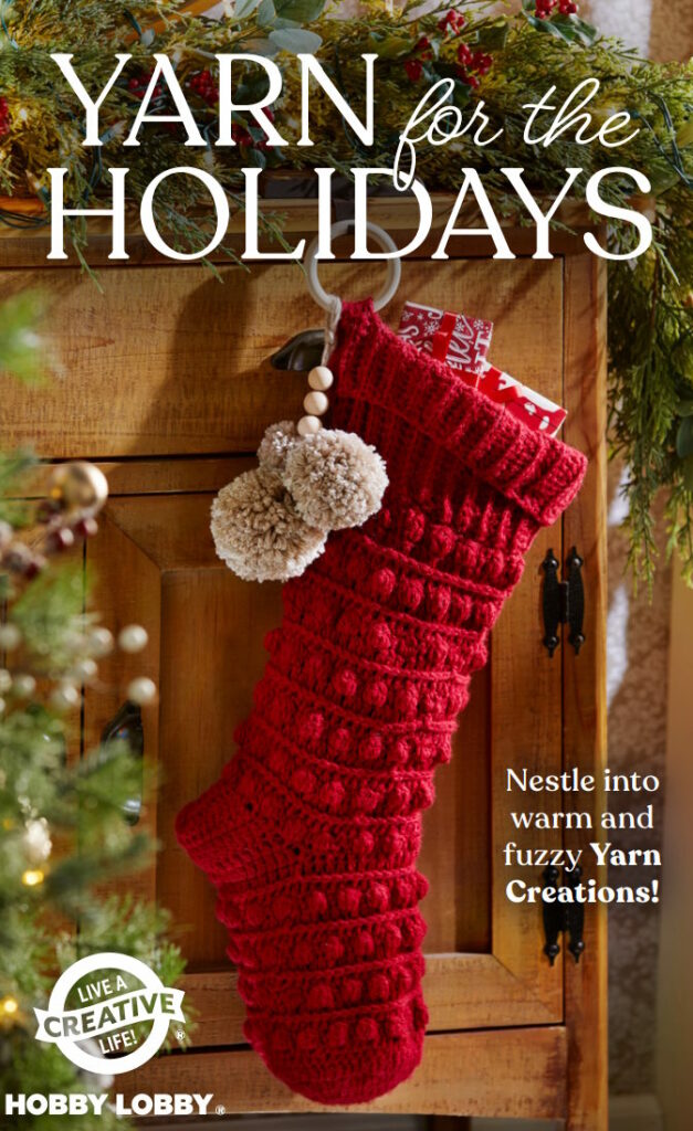 Free Crochet Christmas Stocking Patterns bobbles
