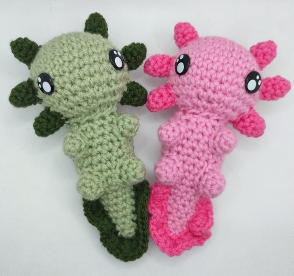 free crochet pattern for an axolotl