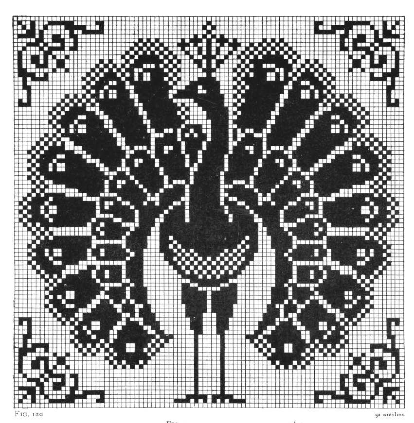 Peacock Filet Crochet Charts