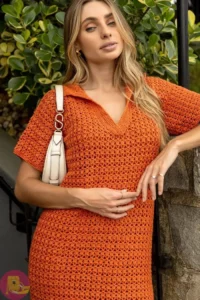Crochet a Polo Shirt Dress - Free Pattern