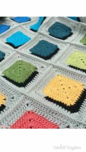 Floating Squares Crochet Blanket Pattern Free