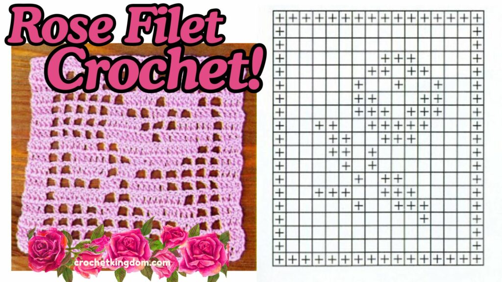 How to Filet Crochet a Rose Square