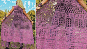Long Boho Vest Free Crochet Pattern