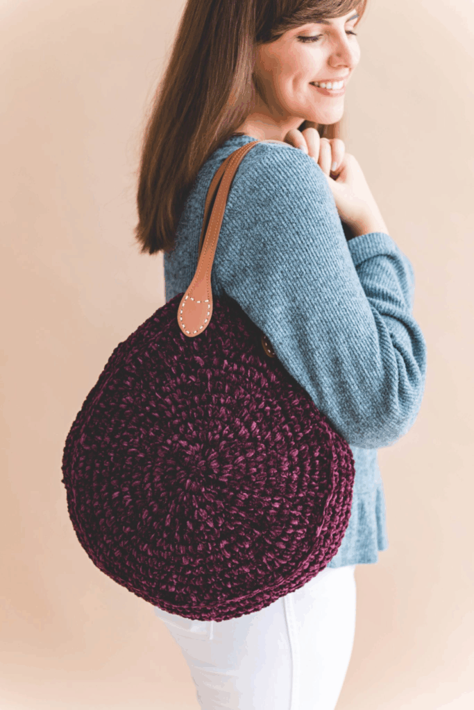 Circle Velvet Tote Bag free pattern