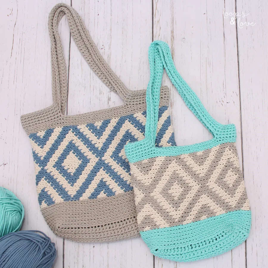 Diamond Tote Bag free pattern