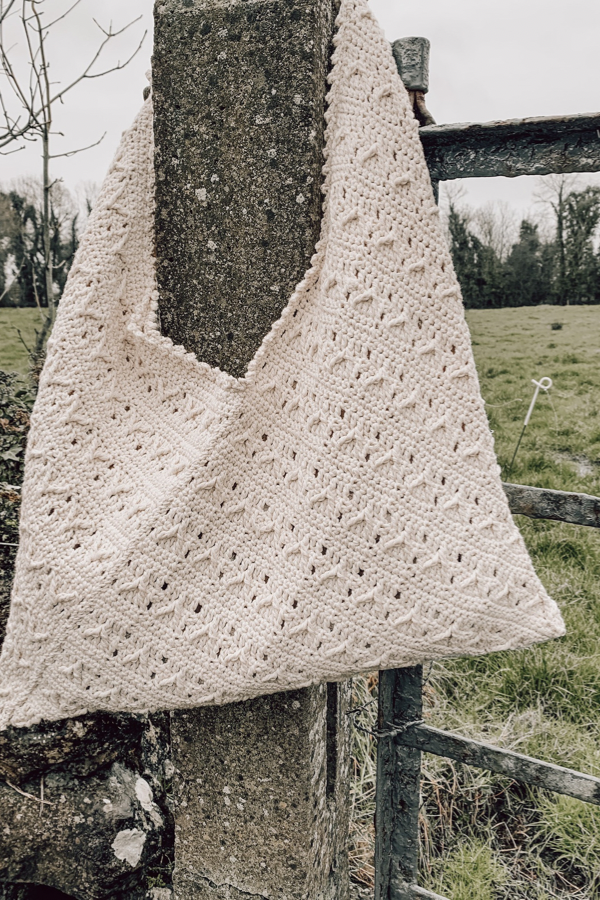 origami free crochet bag