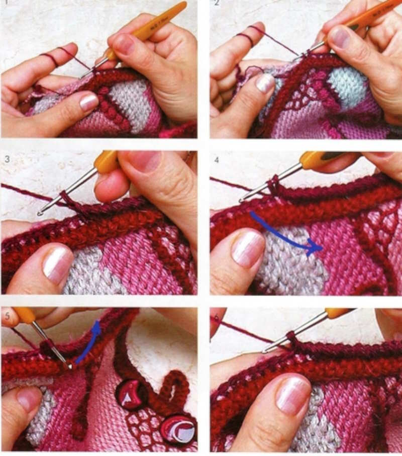 Finishing the Edge of a Jacket with Crochet