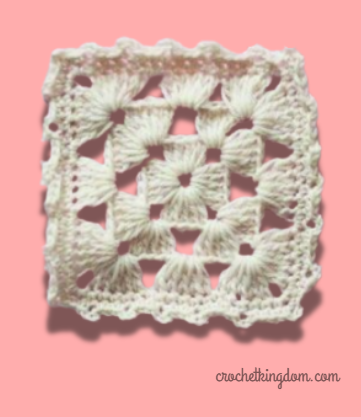 Simple Lacy Crochet Granny Square Free Pattern