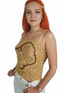 Butterfly Motif Summer Top Free Crochet Pattern