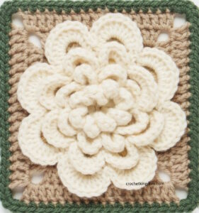 Radiant bloom crochet granny square pattern