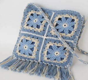 Colorful Cotton Granny Square Motif Bag