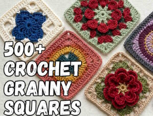 500 crochet granny squares collection