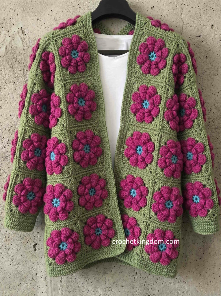 3d granny square cardigan