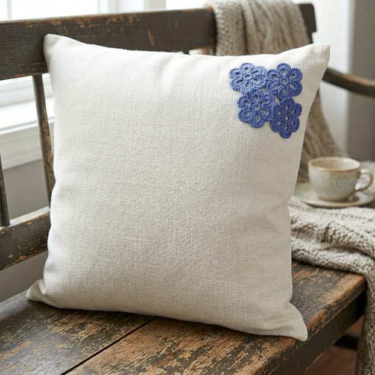Easy Crochet Flower Tutorial applique