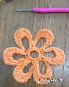 Large 6 Petal Crochet Flower Pattern Easy Crochet Flower Tutorial